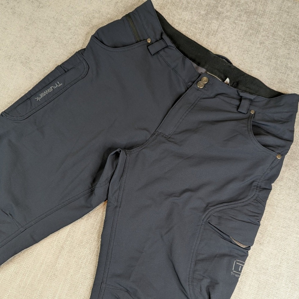 Truewerk Pants Mens 36x30 Gray Black T2 WerkPants Technical Softshell Trousers